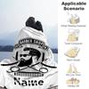 Haircut77 Customize Text Blanket Cozy Personalized Blanket Warmthful Decor Great for Chair Office Bed Seaside All-Season Use