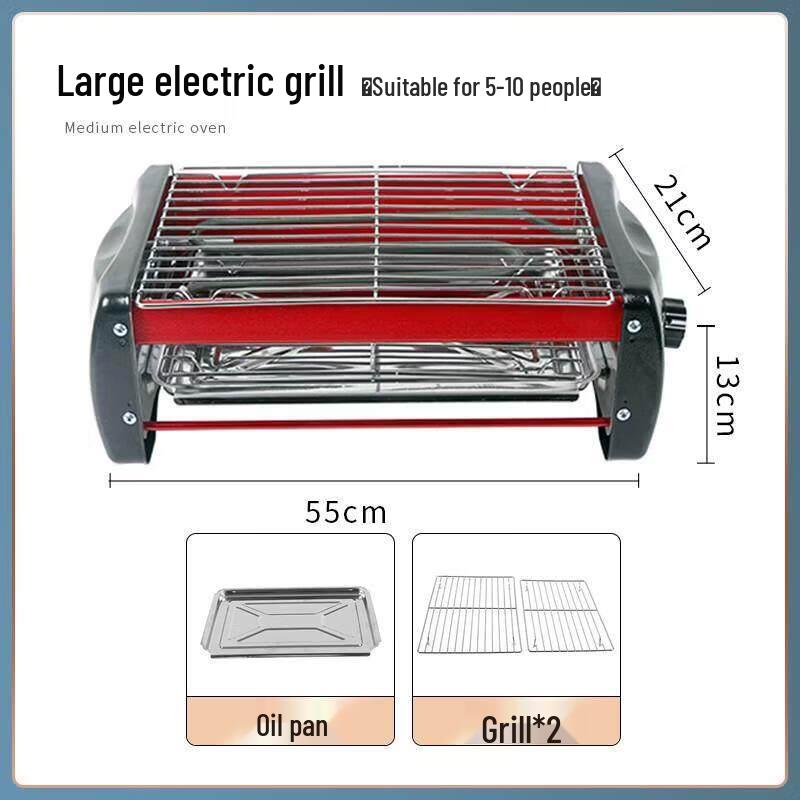 Jundingying Large Double-Layer Electric BBQ Grill