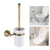 Vintage Wall Mounted Toilet Brush Holders Elegant Design Ergonomic Handle Toilets Brushes Stand Upgrades for Bathroom