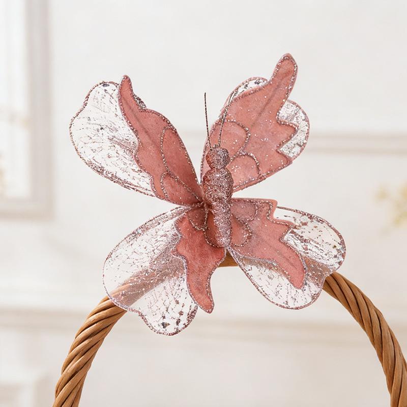 New Sequin Butterfly Christmas Tree Pendant - Festive Decorative Accessory