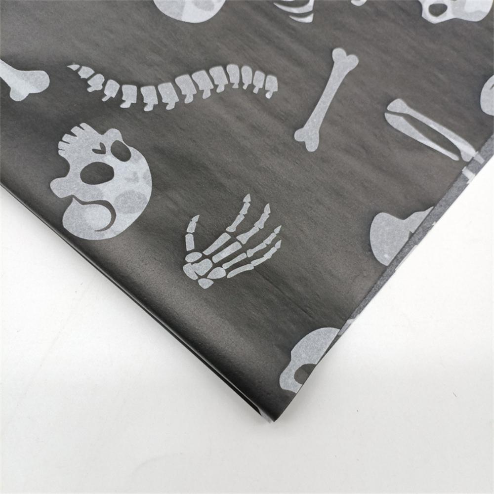 20 Sheets 50*35cm Halloween Tissue Paper Pumpkin Bat Skull Gift Packaging Paper Halloween DIY Craft Decorative Wrapping Paper