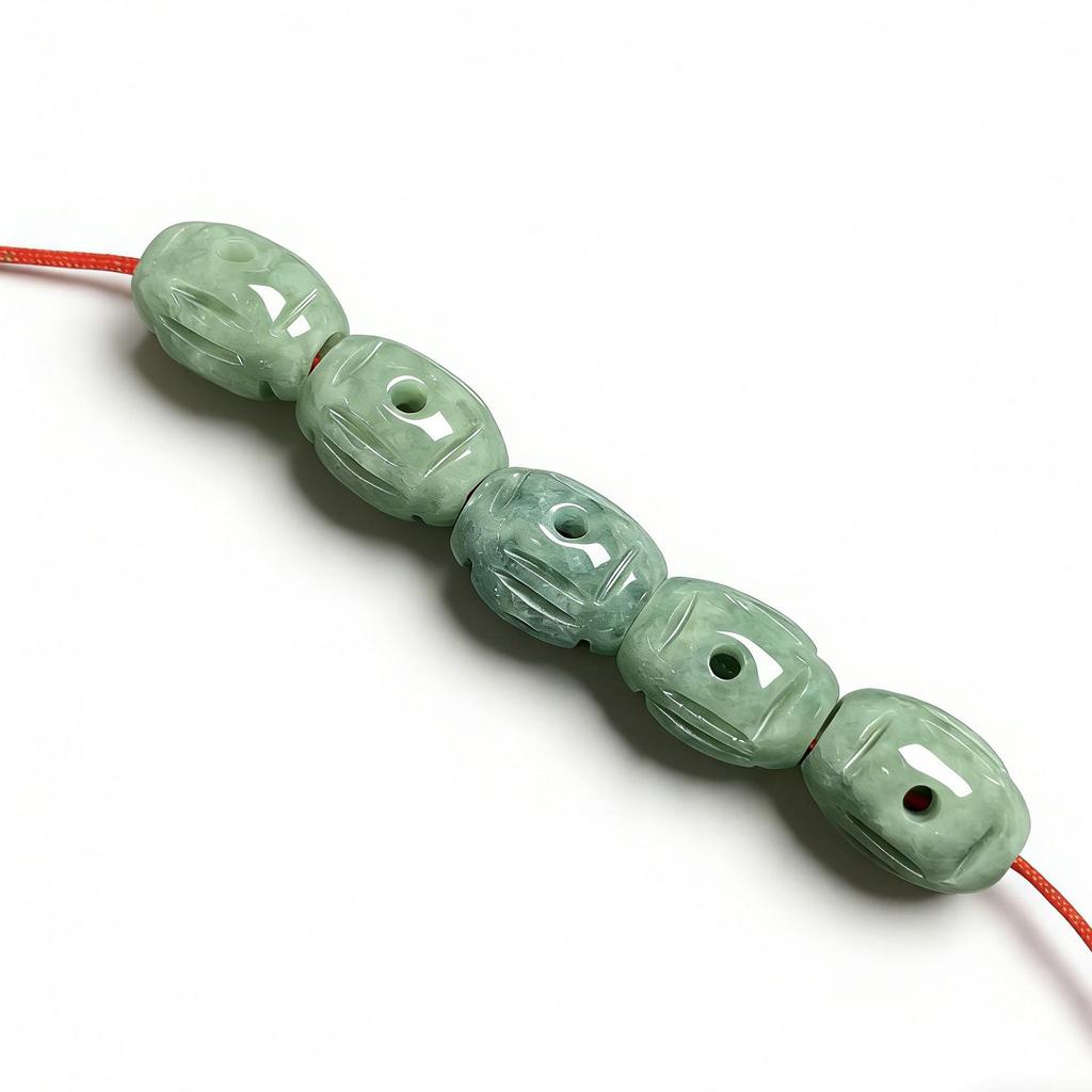 A Grade Natural Jade Coin Beads for DIY Bracelets and Crafts
