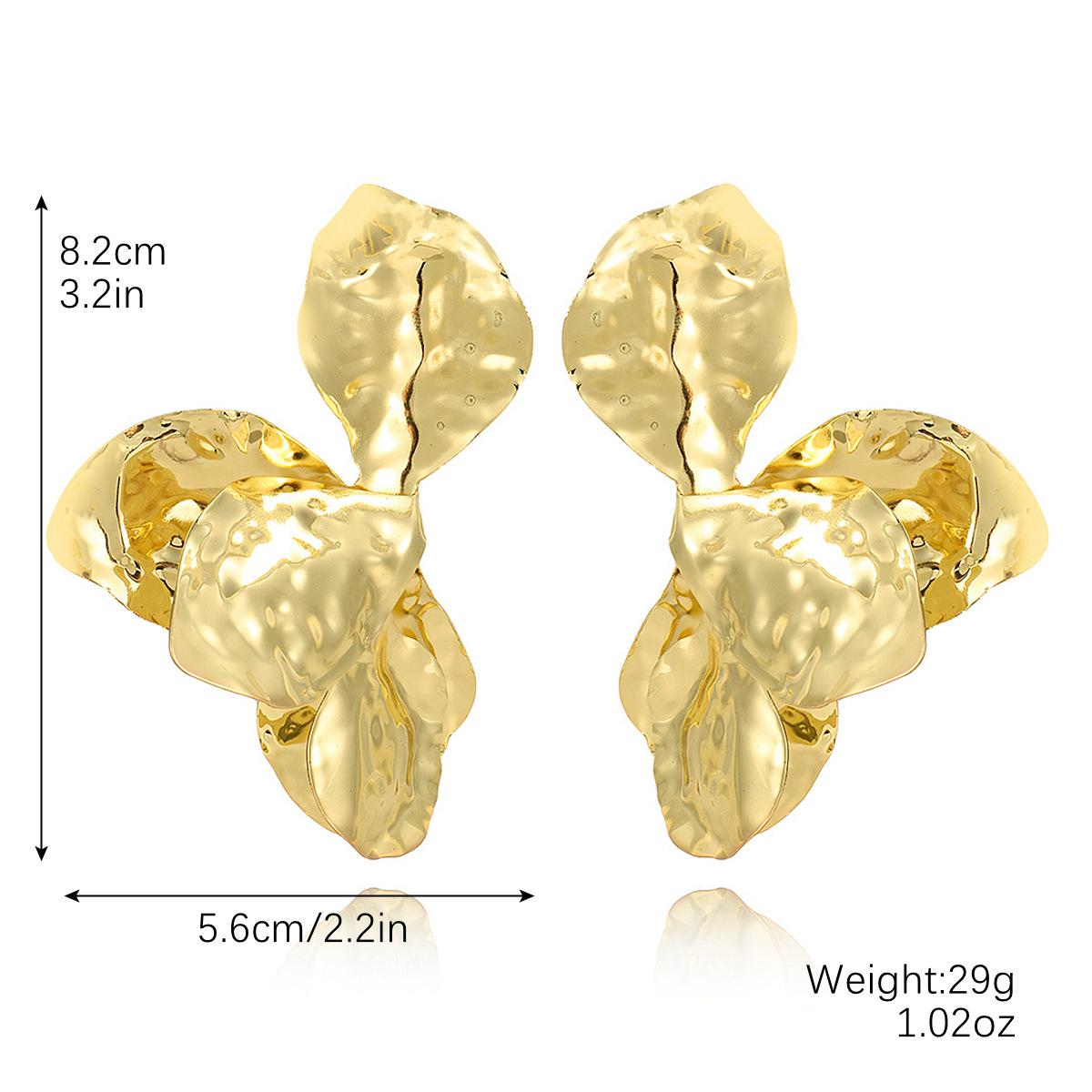 

Персонализированные серьги Senior Sense Temperament Geometric Niche Exaggerated Metal Sense Large, женские многослойные серьги Peach Heart Gold Earrings Jewelry