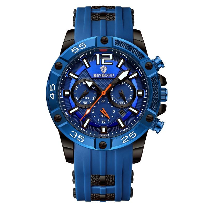 BINBOND Men's Watch Men's Luminous Men's Student Electronic Watch Mechanical Wind Sports Waterproof Quartz