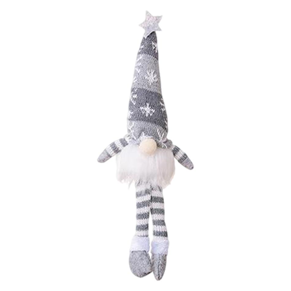 Kerst Gezichtloze Pop Kabouter Ornamenten LED Licht Pluche Breiwerk Boomhanger Kerstversieringen voor Thuis Kinder Cadeau