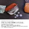 Linoli Leather Coin Purse Wallet for Women, Made in Japan, with a Parent-Child Clasp Closure, Perfect for Holding Bills and Coins, Orange
