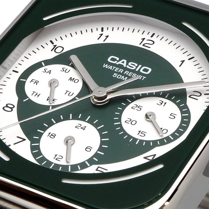 Casio Standard Round Rectangle 24-Hour Multifunction Analog Men's Watch MTP-M307D-3BV Green