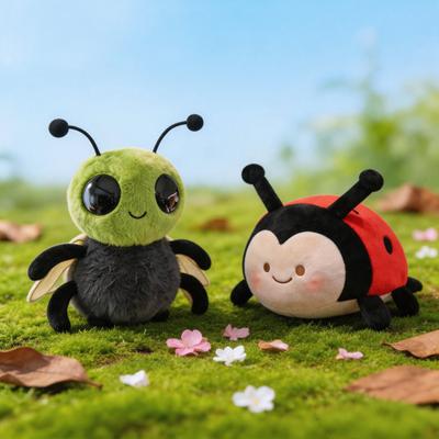Cute Insect Plush Toy - Kawaii Blowfly Ladybug & Butterfly Stuffed Animal,Adorable Soft Pillow,Backpack & Keychain Gift for Kids