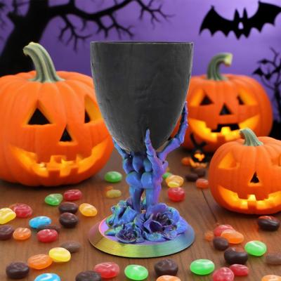 Halloween Skeleton Candy Bowl Rose Skull Hand Dish Holder Gothic Home Decoration for Home Bar Office Desktop Decor