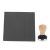 Kaffee Tamper Set 58mm Buchenholzgriff Kaffee Hammer Geprägte Tampermatte für Zuhause Café Schwarz