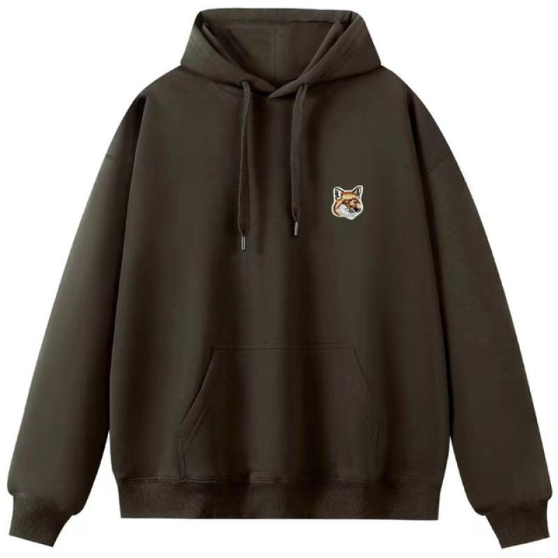 Fashionable Fur Fox Logo Hooded Sweatshirt