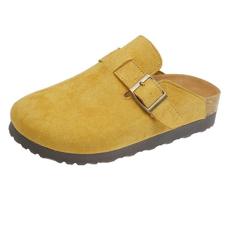 Hot Sales 2026 New Women's Shoes Women's Toe Slippers Suede Leather Clogs Women's Sandals Retro Fashion Garden Clog Slide