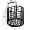 Portable Adhesive Hook Wall Basket Metal Mesh Kitchen Organizer No Drill Hanging Garlic Onion Storage Rack