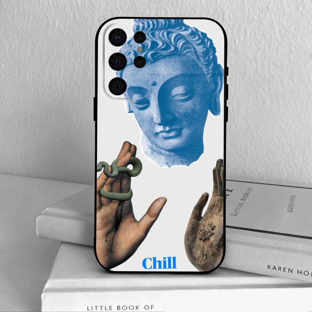 The B-Buddha Art Phone Case For Samsung S25,S24,S21,S22,S23,S30,Ultra,S20,Plus,Others Soft Black Cover