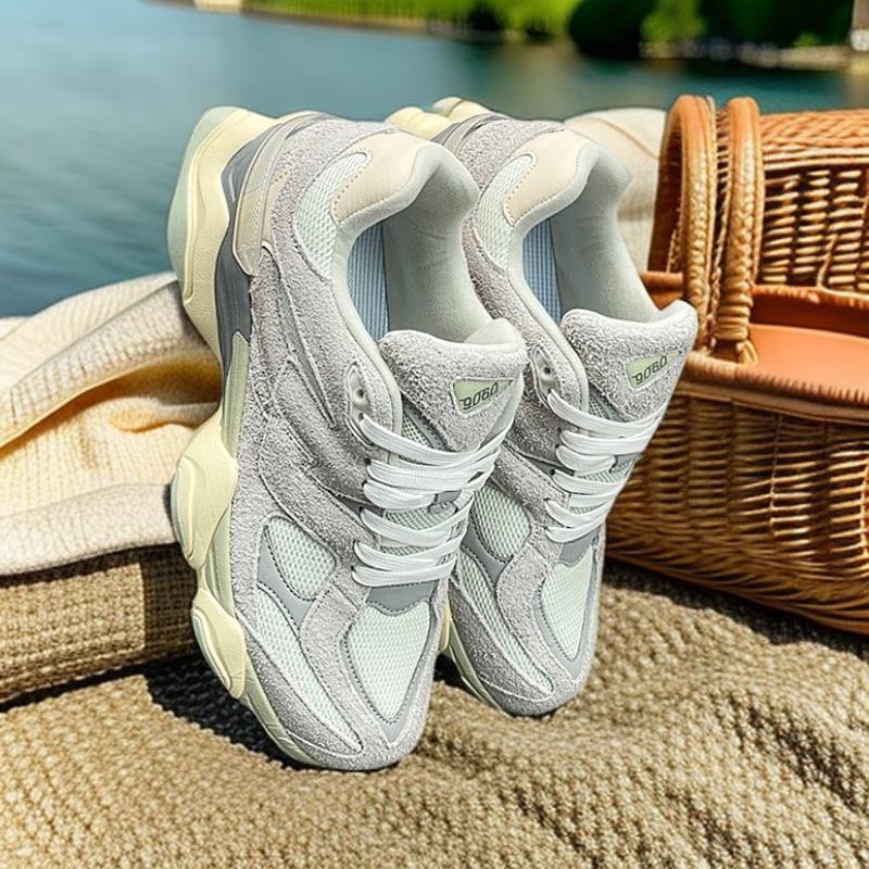 series dad shoes retro distressed dark gray height increasing men's and women's running shoes