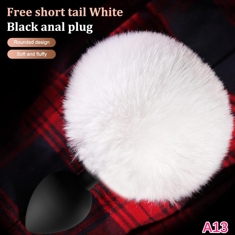 1Pc Sexy Fox Anal Plug Tail Silicone Butt Plug Dildos for Women Men Long Tail Cosplay Adult Sex Toy Game