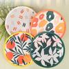 Flower Folding Fan Oil Painting Pocket Fans New Cooling Fans  Home Room