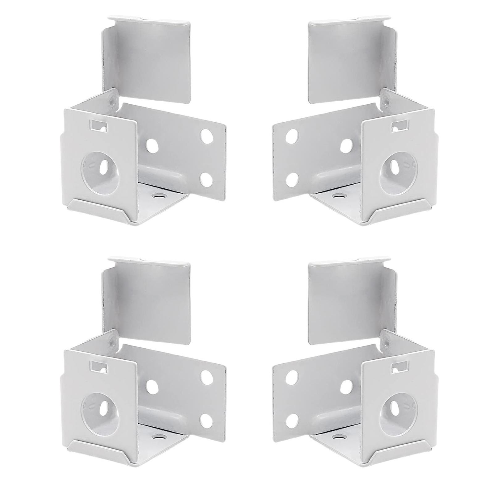 

4 шт. Белые металлические монтажные кронштейны для жалюзи 1 дюйм Легко установить