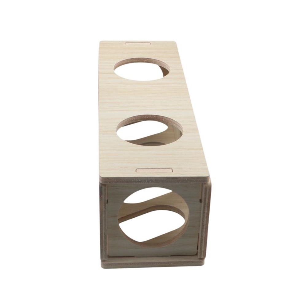 Funny Secret Peep Shed Natural Hideout Small Animals Toy Hamster Wooden Tunnel Sugar Gliders