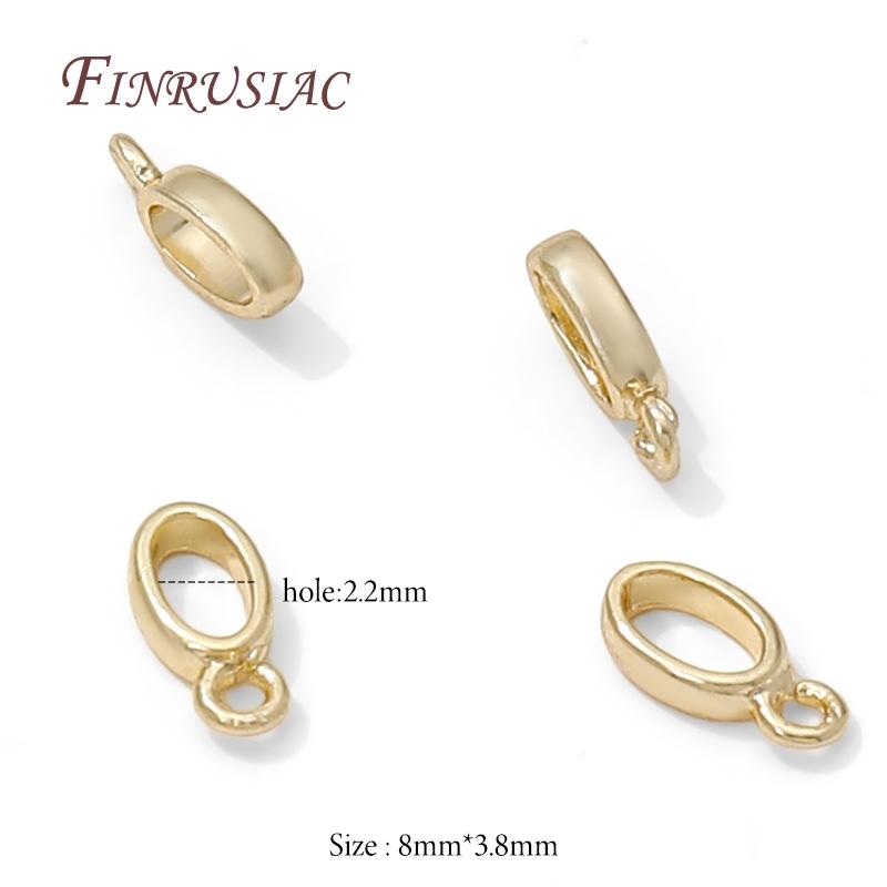 18K Vergoldete Ösen für Schmuck, Zubehör für Anhänger, Perlenabstandshalter, Anhängerhalter, Schmuckherstellungszubehör, Halskettenöse