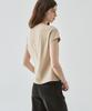 Deuloupisumeon Supima Silket Dolman Boat Neck Short Sleeve T-Shirt [Black]