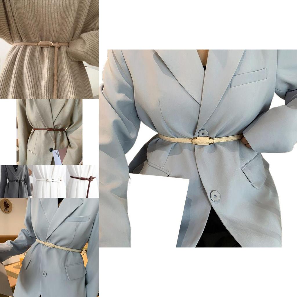 Elegant Artistic Knotted Soft Leather Belt For Stylish Sweaters And Jeans In Versatile Colors