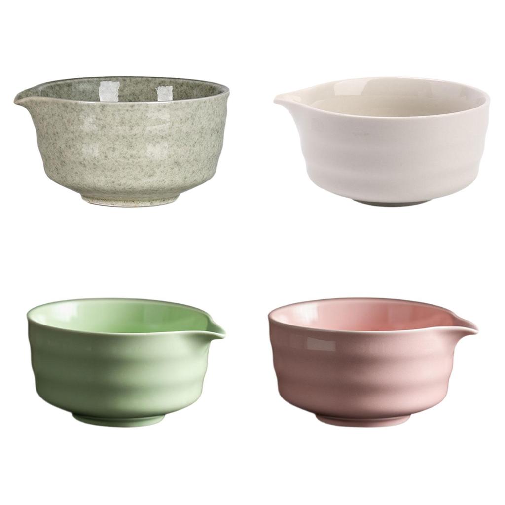 Matcha Bowl with Pouring Spout Ornament Multifunctional Tea Making Tool Tea Bowl for Tea Room Home Dining Room Kitchen Friends