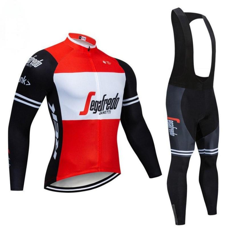Set Maglia da Ciclismo da Uomo Manica Lunga Asciugatura Rapida Traspirante Protezione Solare Sportswear per Ciclismo all'Aperto
