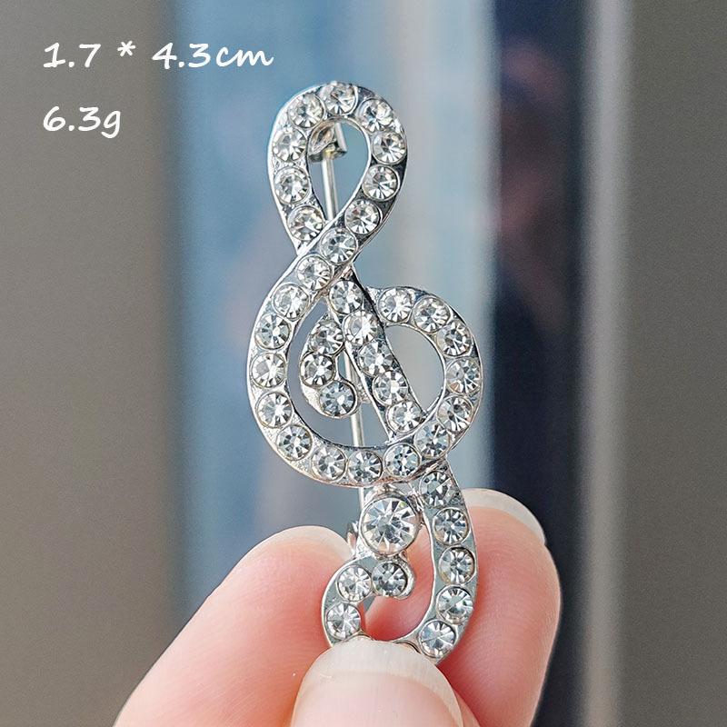 Creative Personality Beating Music Note Brooch Design Sense Suit Corsage Cardigan Accessories Exquisite Niche Pin Collar Pin Women