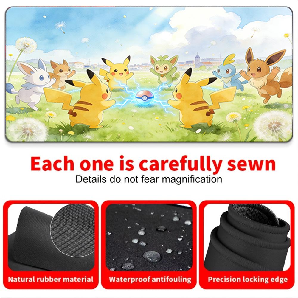Pokemon Firefighter Ash Pikachu Gaming Mouse Pad NonSlip Desk Mat 30x80x0.2cm