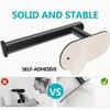 Stainless Steel Toilet Paper Holder, Self-adhesive Wall Bracket, Modern Bathroom Tissue Holder, Shower Towel Rack Accessory