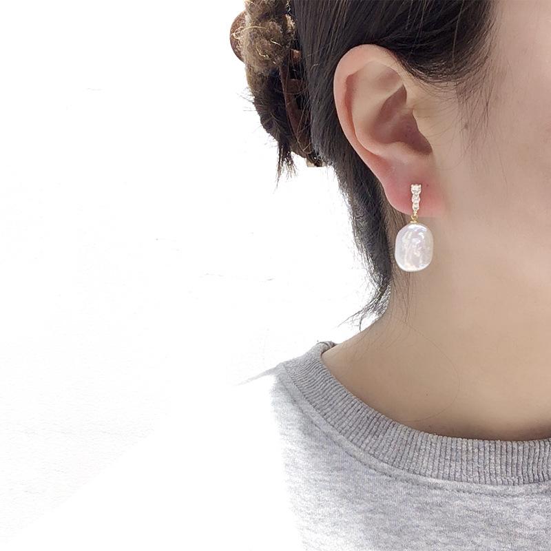 Real Freshwater Pearl Earrings for Women,classic 925 Sterling Silver Earrings Birthday Gift