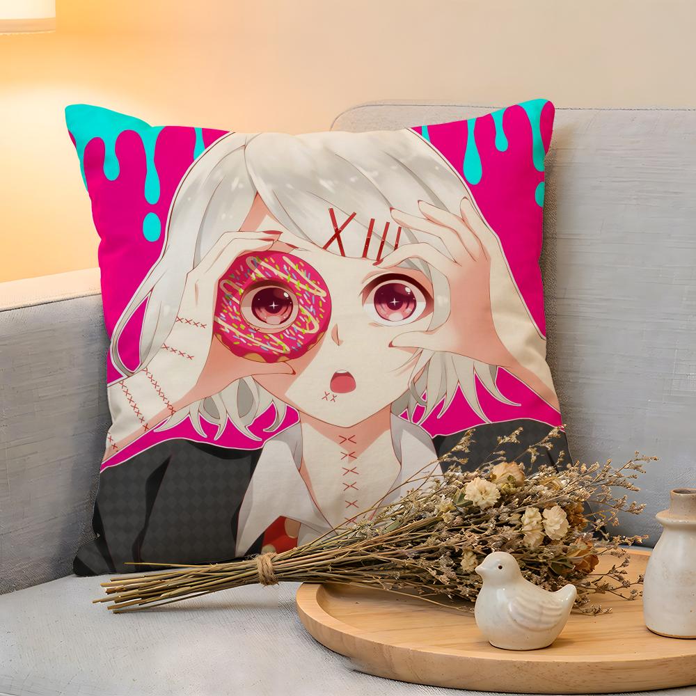 Cushion Cover  Linen  SkinFriendly Soft Decorative Case for Sofa Home Decor Cool Anime TTokyo GhoulS Pillow cover