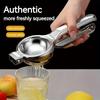 1pc Stainless Steel Manual Citrus Juicer Hand Powered Lemon Orange Squeezer with Large Cavity Design, Durable Kitchen Tool for Fresh Juice Extraction