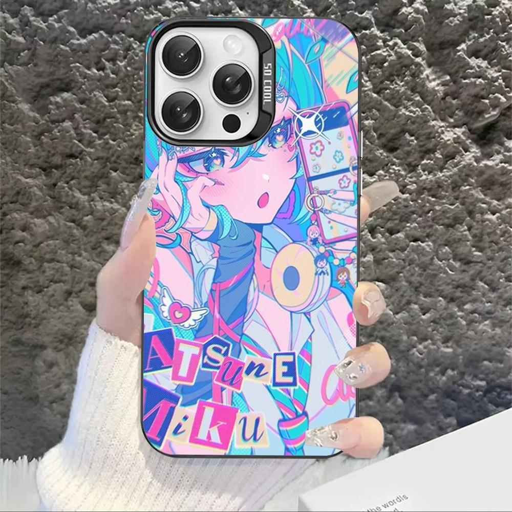 Cartoon Kawaii H-Hatsune Cute M-Miku Phone Case For IPhone 16 15 14 13 12 11 Pro Max X XR XSMAX 8 7 Matte Shockproof Back Cover