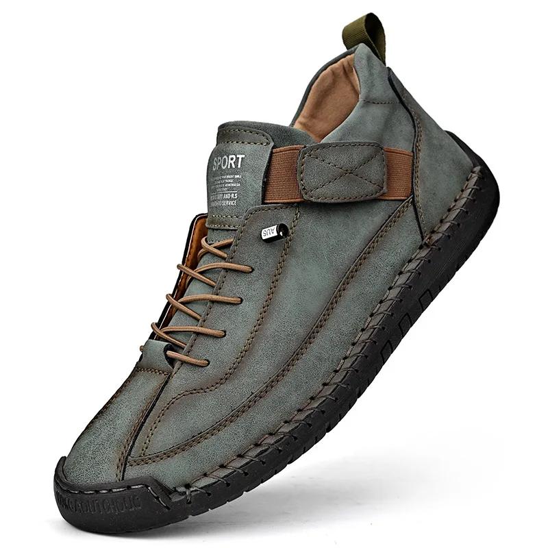 Fashion Women's Boots Mid Top for Summer British Style Retro Anti Slip Workwear Shoes Fashionable Luxurious Design Couple's Loafers