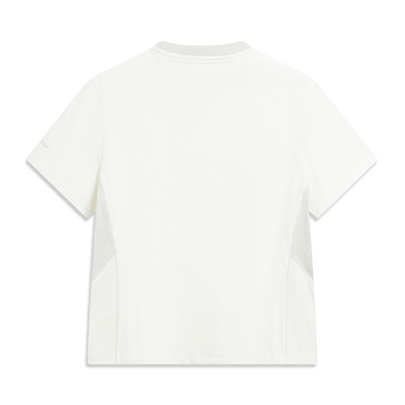 Li-Ning Outdoor CF Quick-Dry Cool Sun Protection Round Neck Short Sleeve T-Shirt Women tops Off-White ATSW530-1