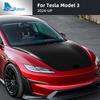 Carbon Fiber Pattern PPF Car Paint Protection Engine Film Trim for Tesla Model 3 Model Y 2020-2025 Highland 2025 Juniper 2025-up