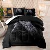 Realistic Animal Wolf Tiger Three-Piece Feather Silk Cotton Quilt Summer Quilt Bedding