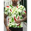 Fashion Men's Crew Neck Short Sleeve 3D Casual Color Printing Casual Short Sleeve Crew Neck T-Shirt