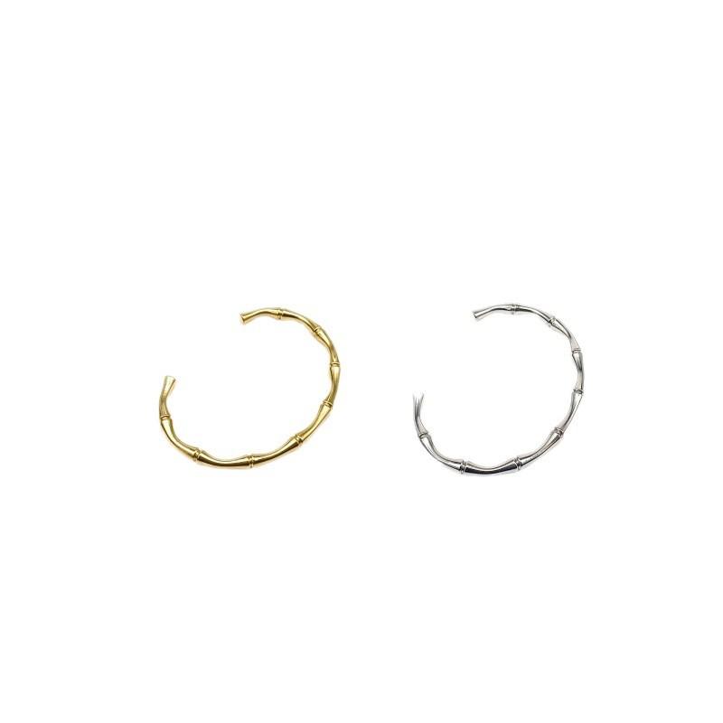 Modern Steel Cshape Bangle Bracelet For Women And Men With Electroplated Finish Fashion Accessory