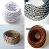 0,75 mm * 2-adriges elektrisches Kupferkabel, Vintage-Gewebekabel, gedrehtes Textilkabel, 2-adriges Textilkabel, Pendelleuchtenkabel, Edison-Beleuchtung