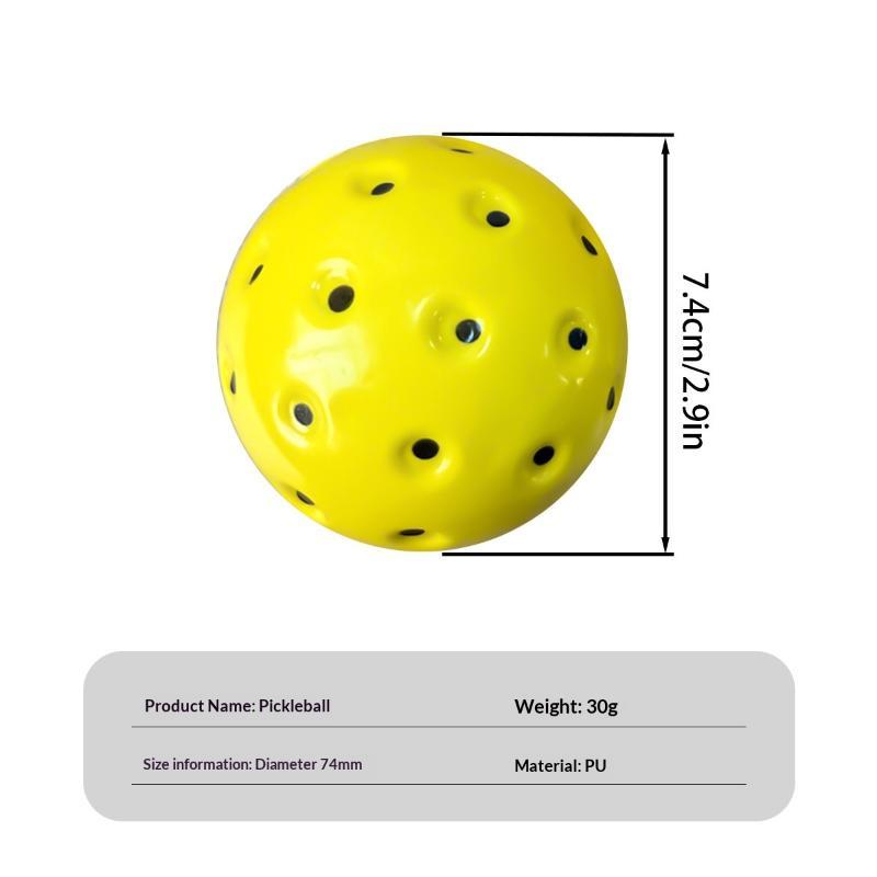 Silent Pickleball Balls Quiet Foam Pickleballs Practice Balls with Exact Real Ball Bounce Soft PU Pickleball Ball for Indoor Use