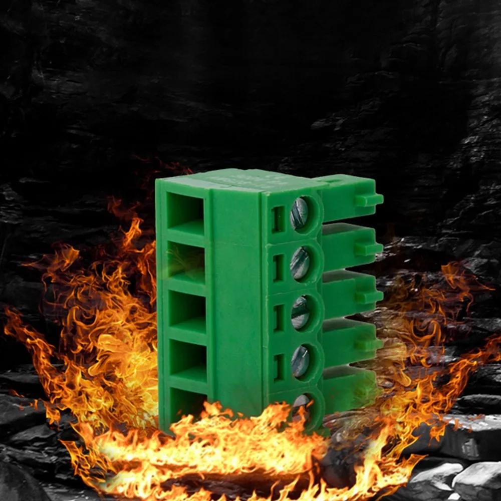 20PCS Green 2 Pin Terminal Block 2.54mm Pitch Plug-in Type PCB Mount Connector Connectable Terminal Connector PCB Mounting