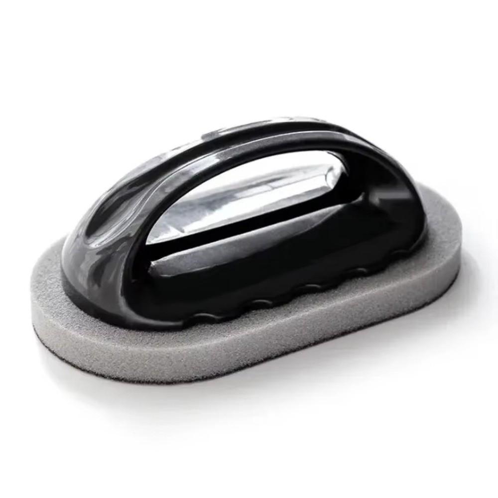 Reusable Emery Sponge Wipe With Handle Rust Grinding Brush Kitchen Pot Cleaning Tool