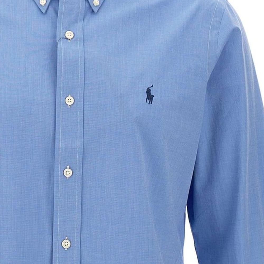 Polo Ralph Lauren Logo Button-Down Long Sleeve Shirt Men shirts Blue 710928255-003