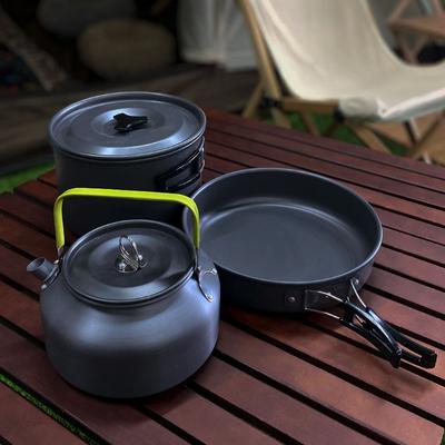 Outdoor Set Pot Camping Cookware Set Portable Outdoor Water Kettle Camping Non Stick Frying Pan Camping Equipment and Supplies Complete Set