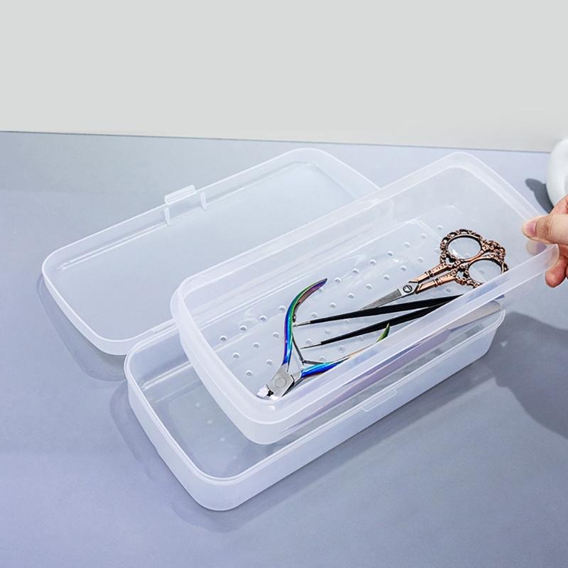 Manicure Implement Sanitizer Cleaner Nail Art Tools Storage Box Manicure Accesories Organized for Salons and Home Use