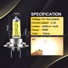 Ruiansion 2pcs H7 Halogen Headlight Bulb Fog Lamp 100W 24V Yellow Bulb