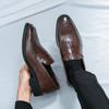 Herren Slipper Klassische Individualität Formelle Businessschuhe Schwarz Braun Hochzeitskleid Abschlussballschuhe Übergröße